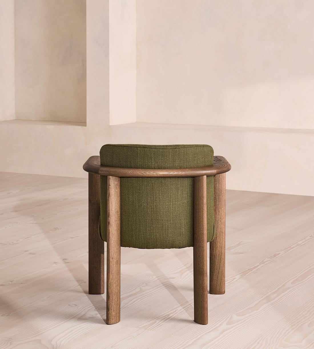 Aria Dining Chair - Wool Linen - Moss - UK - Images - Image 4