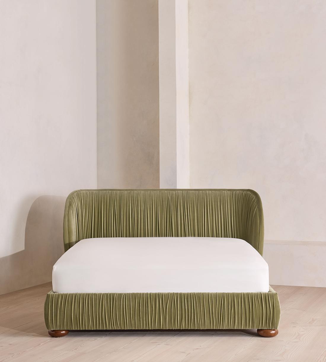 Blair Bed - King - Velvet - Lichen - US - Listing - Image 2