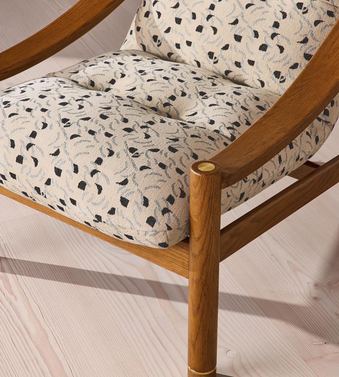 Karine Armchair - Dark Stain - Olia Jacquard - UK - Images - Image 5
