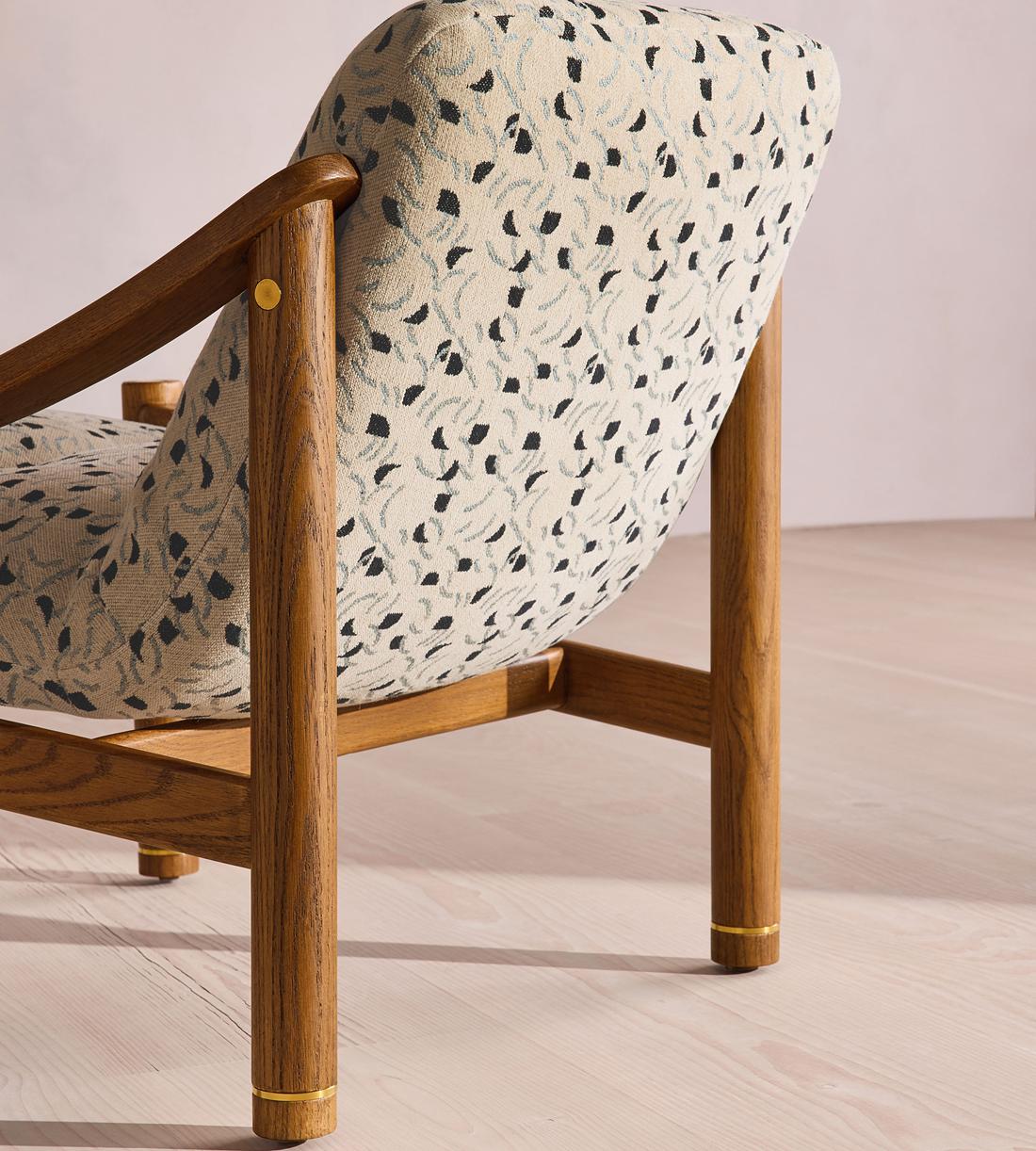 Karine Armchair - Dark Stain - Olia Jacquard - UK - Images - Image 5