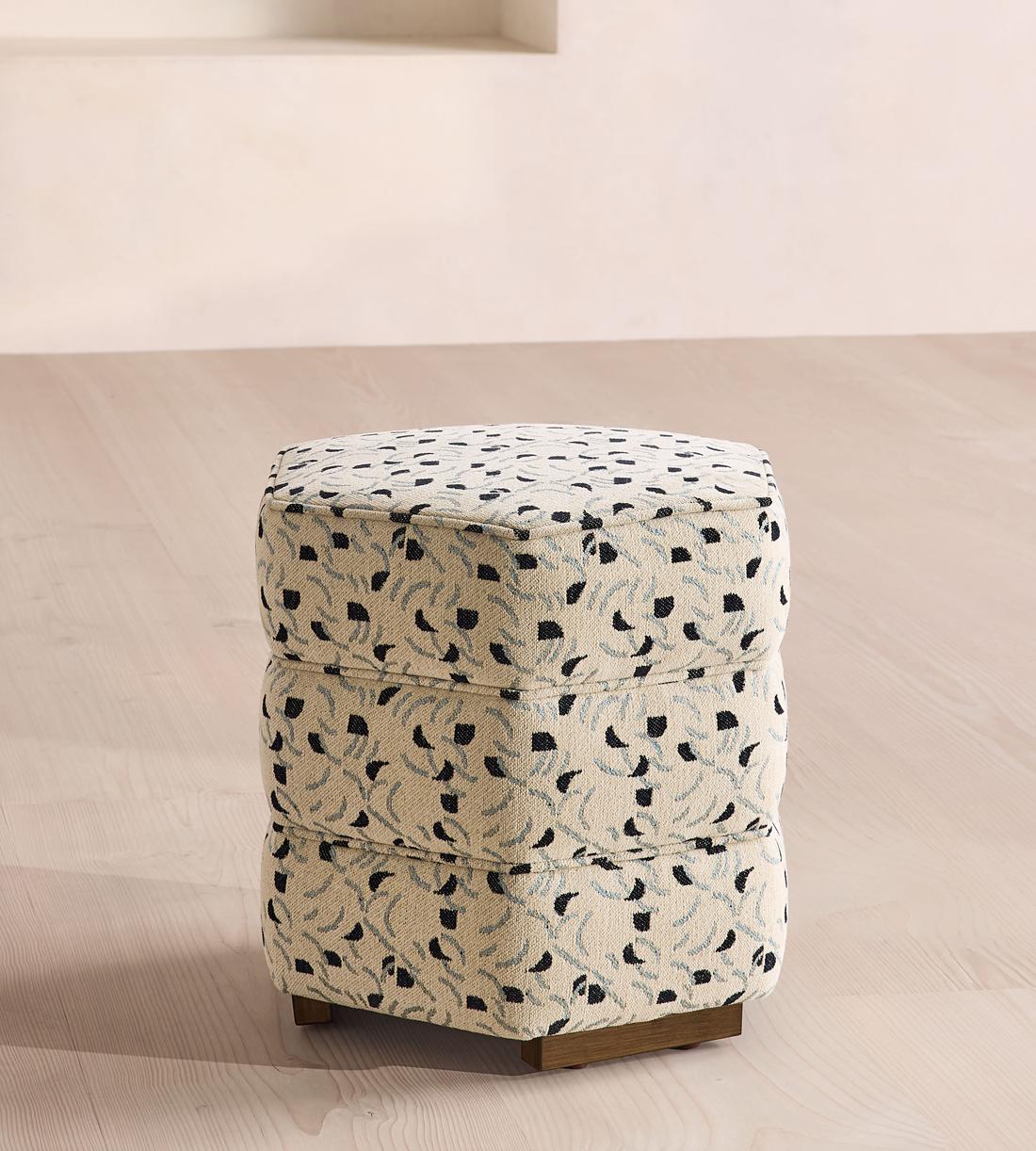 Lyla Footstool - Olia Jacquard - UK - Listing - Image 2