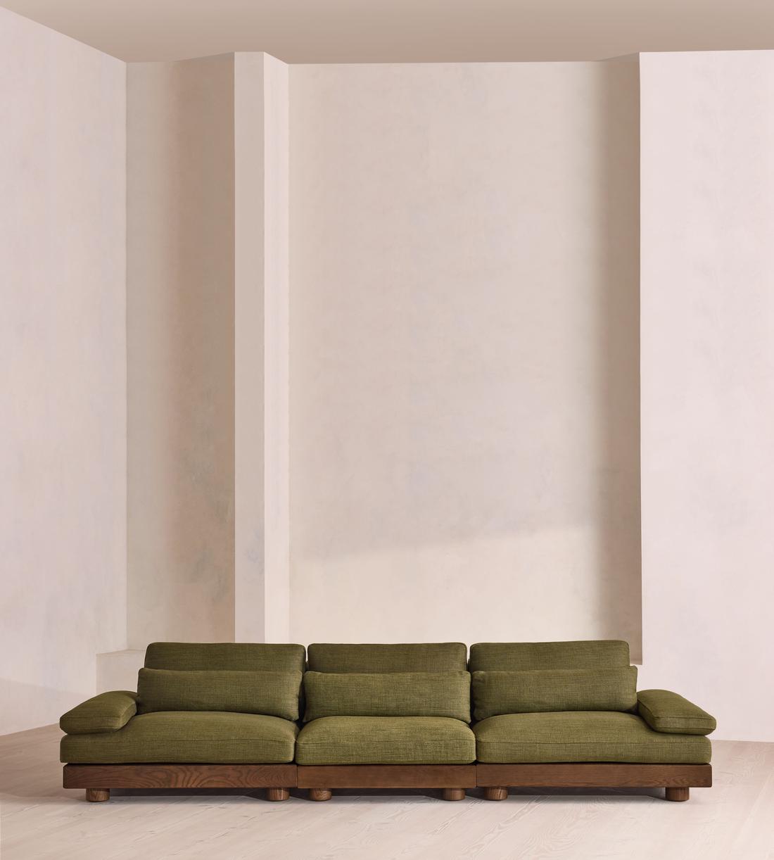 Truro Modular Sofa - Four Seater - Wool Linen - Moss UK - Listing - Image 1