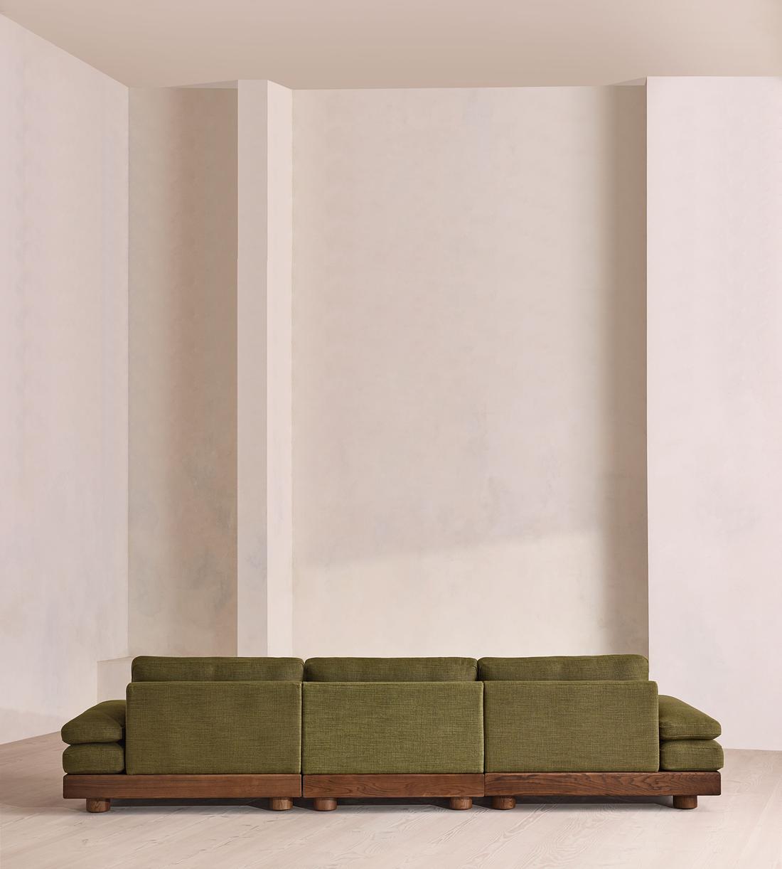 Truro Sectional Sofa - Four Seater - Wool Linen - Moss - US - Images - Image 4
