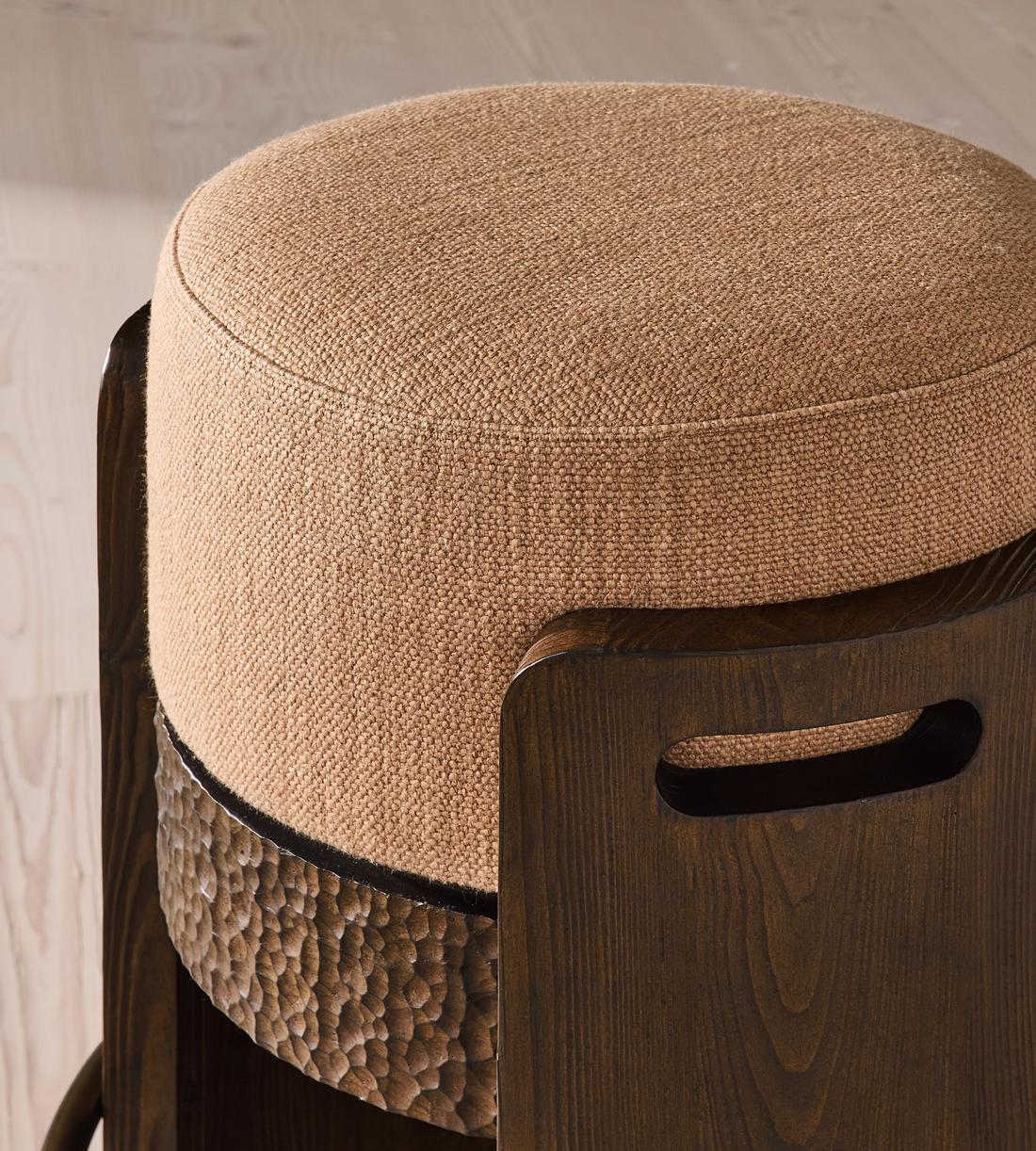Hollen Barstool - Wool Linen - Almond - UK - Images - Image 7