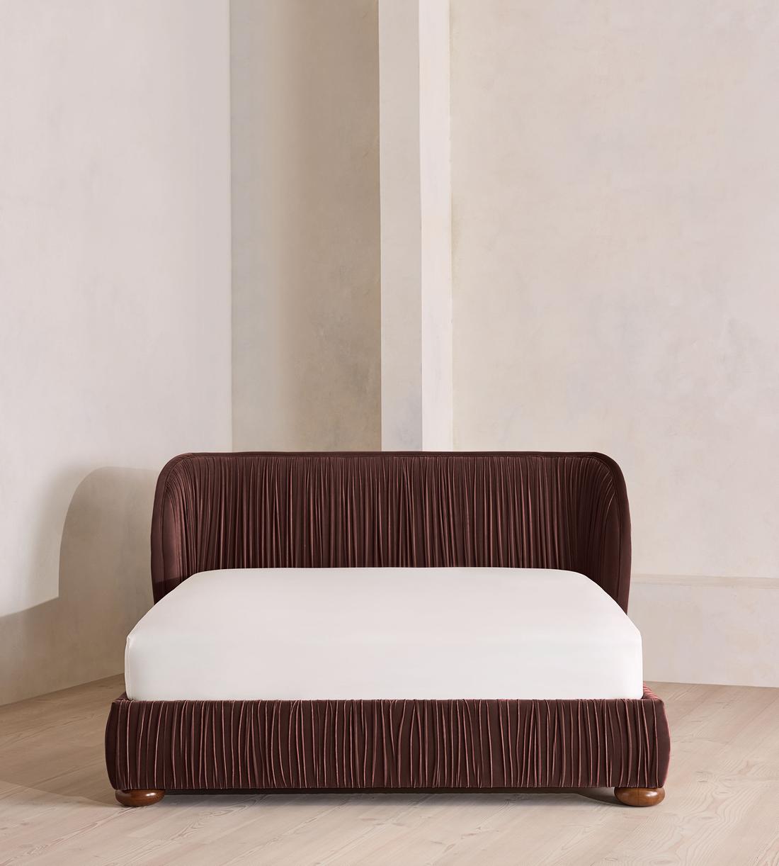 Blair Bed - King - Velvet - Aubergine UK - Listing - Image 2