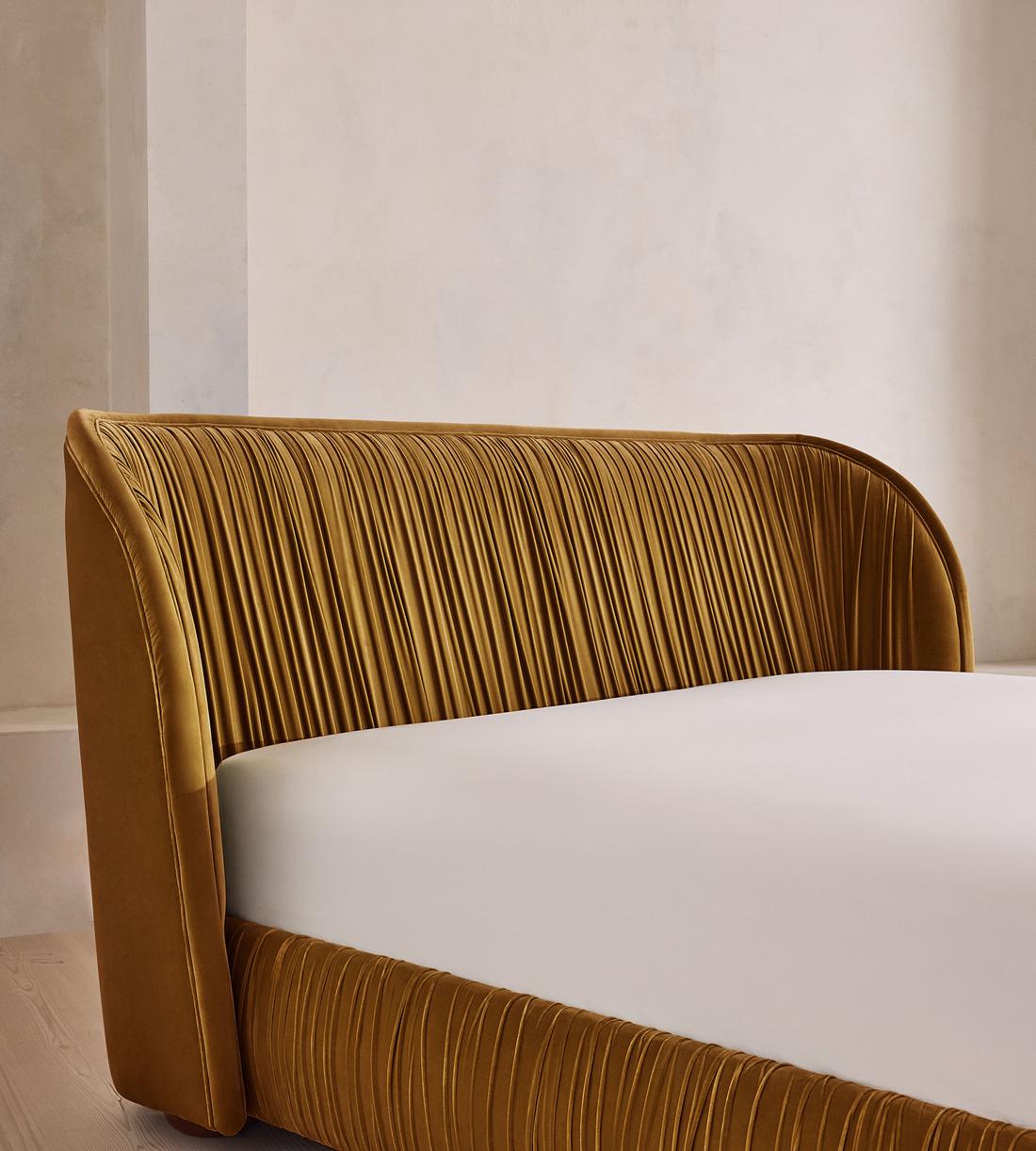Blair Bed - King - Velvet - Mustard - UK - Images - Image 3