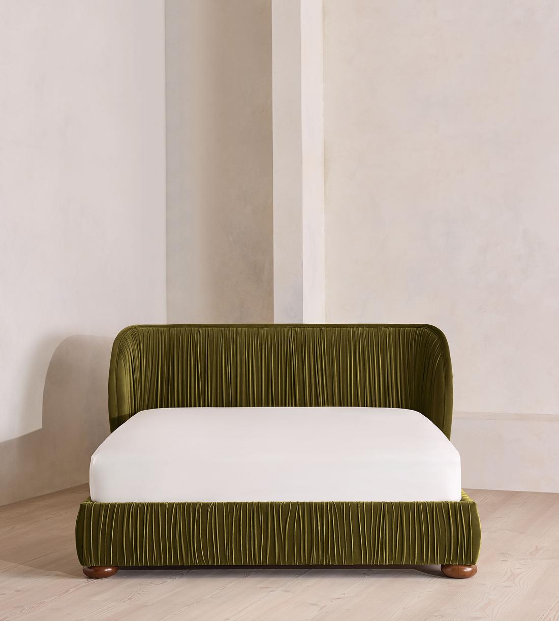 Blair Bed - King - Velvet - Olive - UK - Listing - Image 2