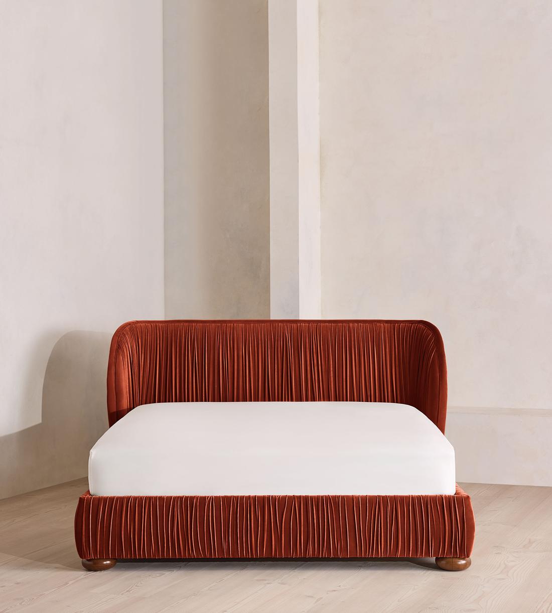 Blair Bed - King - Velvet Rust - UK - Listing - Image 2