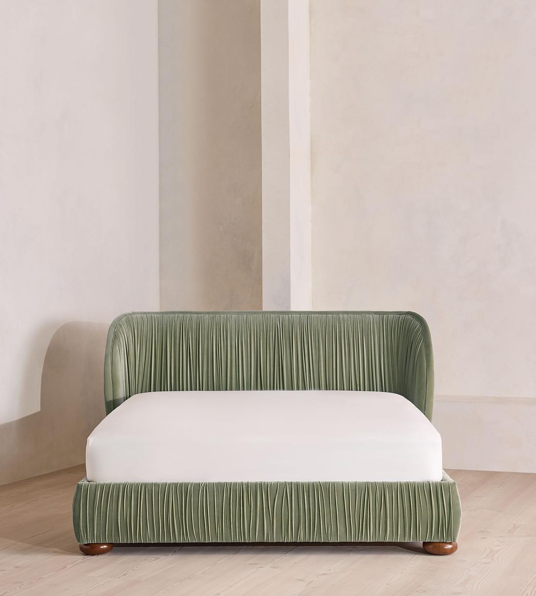 Blair Bed - King - Velvet - Seafoam - US - Listing - Image 2