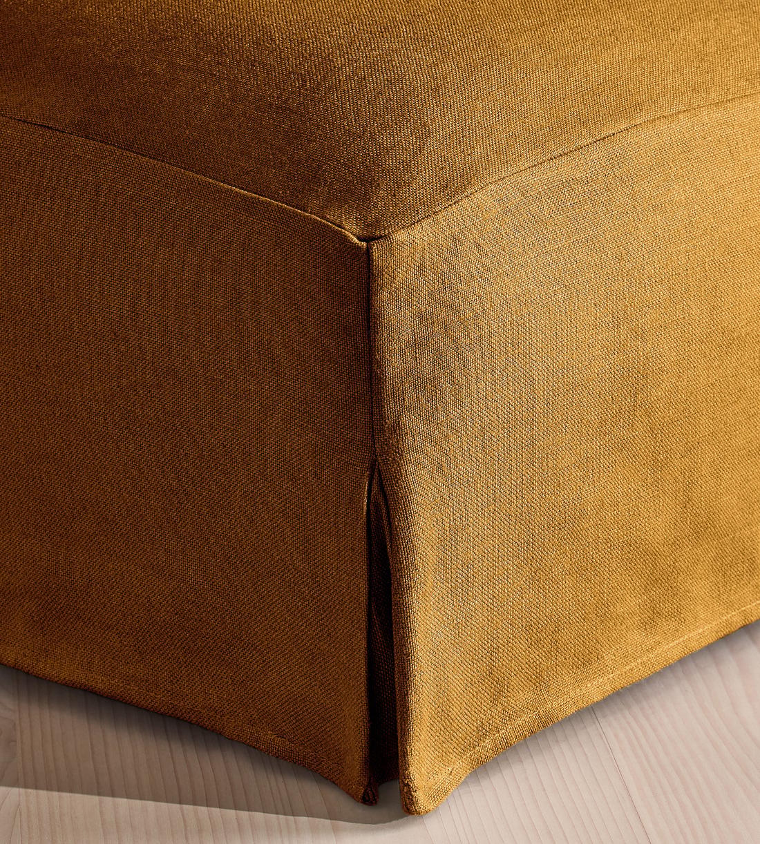 Roma Square Ottoman - Linen - Turmeric - UK - Images - Image 4