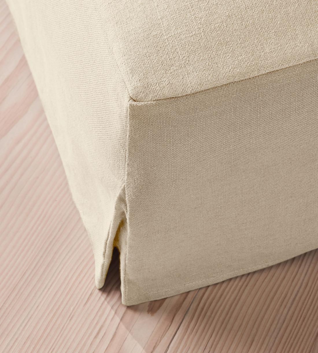 Roma Square Ottoman - Linen - Bisque - US - Images - Image 3