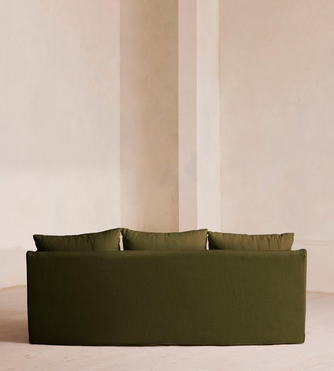 Roma Three Seater Sofa - Linen - Olive - US - Images - Image 4