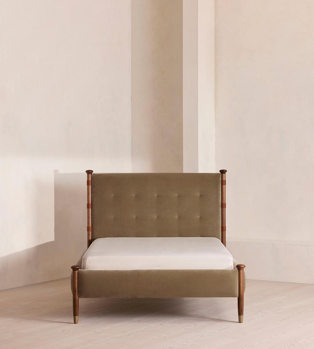 Paolo Bed - Full - Velvet - Truffle - US - Listing - Image 2