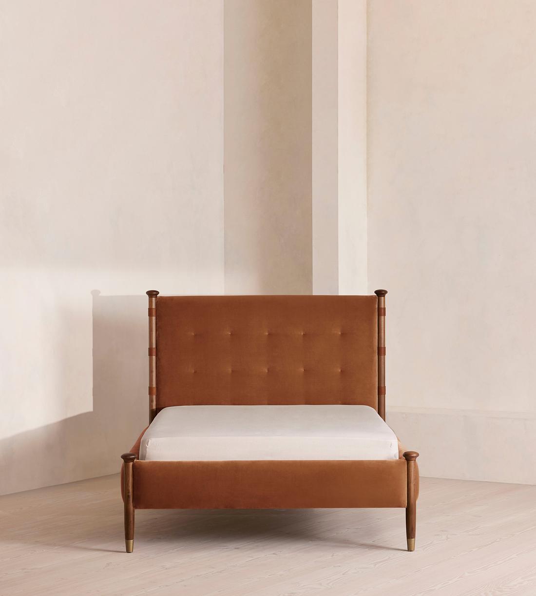 Paolo Bed - Full - Velvet - Cinnamon - US - Listing - Image 2