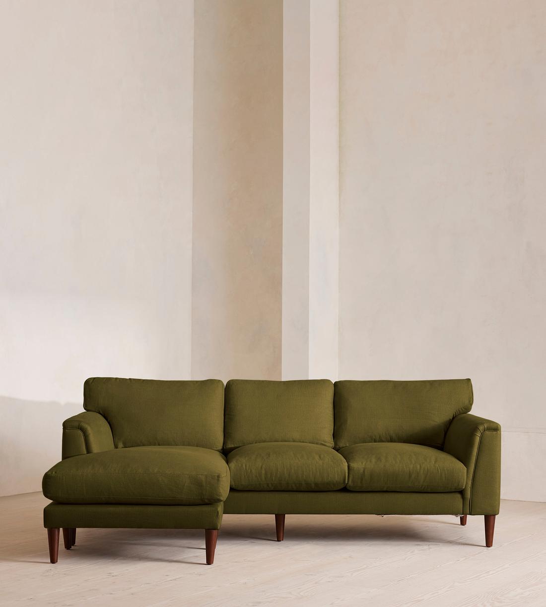 Reya Chaise-end Sofa - Linen - Olive - Listing - Image 1