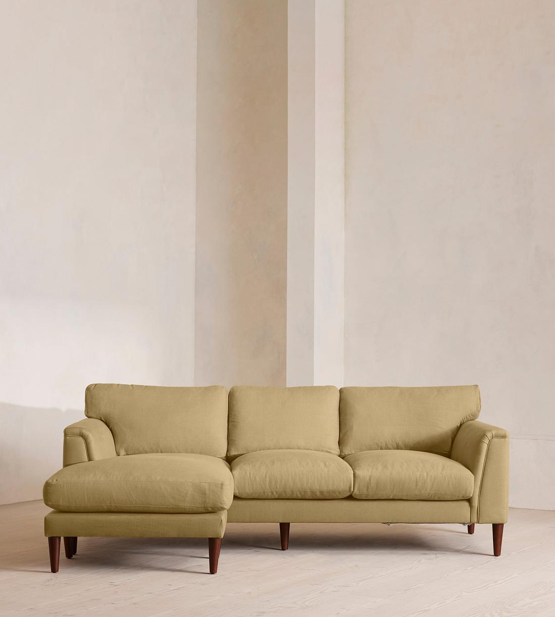 Reya Chaise-end Sofa - Linen - Wheat - Listing - Image 1
