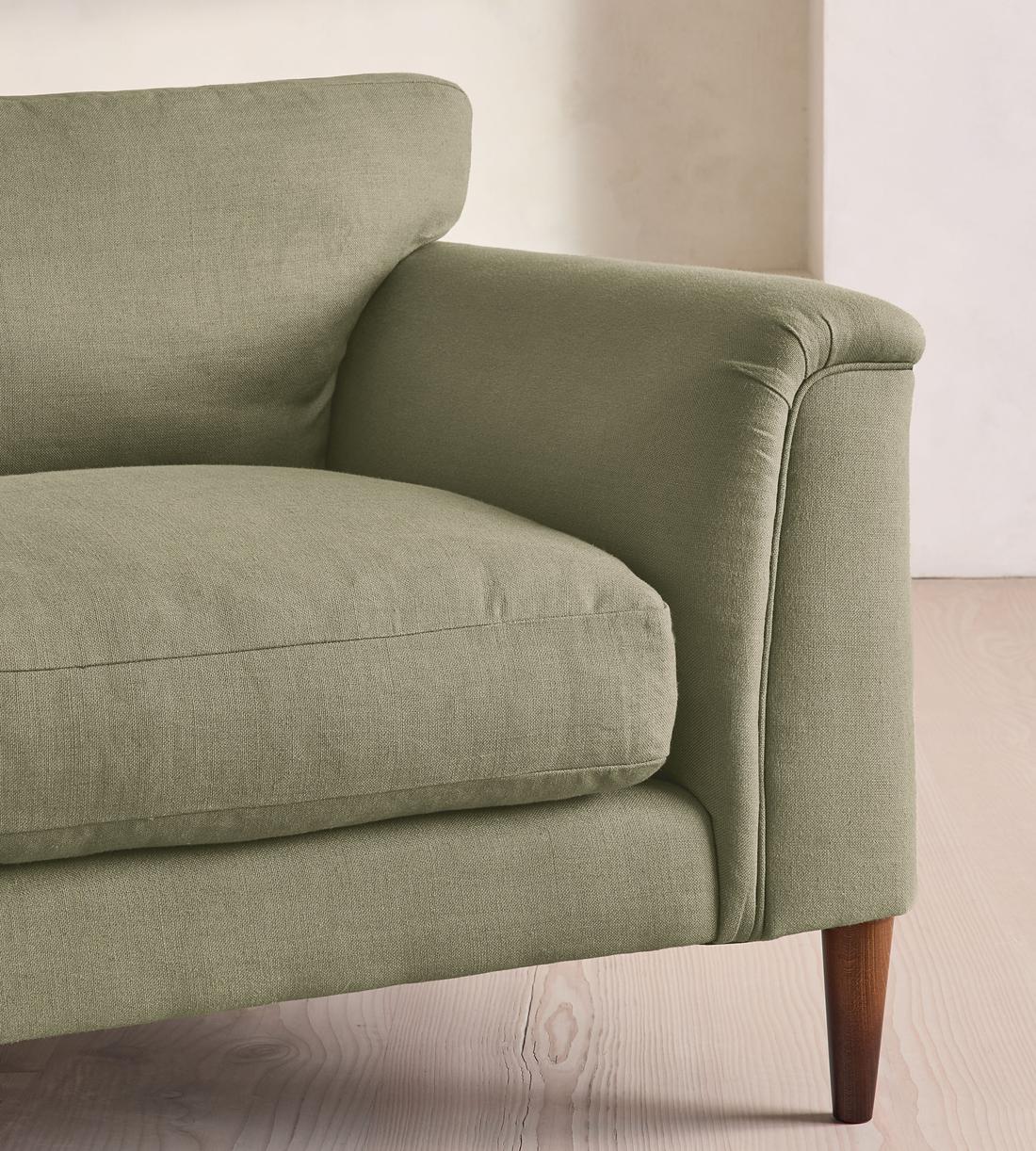 Reya Three Seater Sofa - Linen - Sage - Images - Image 6