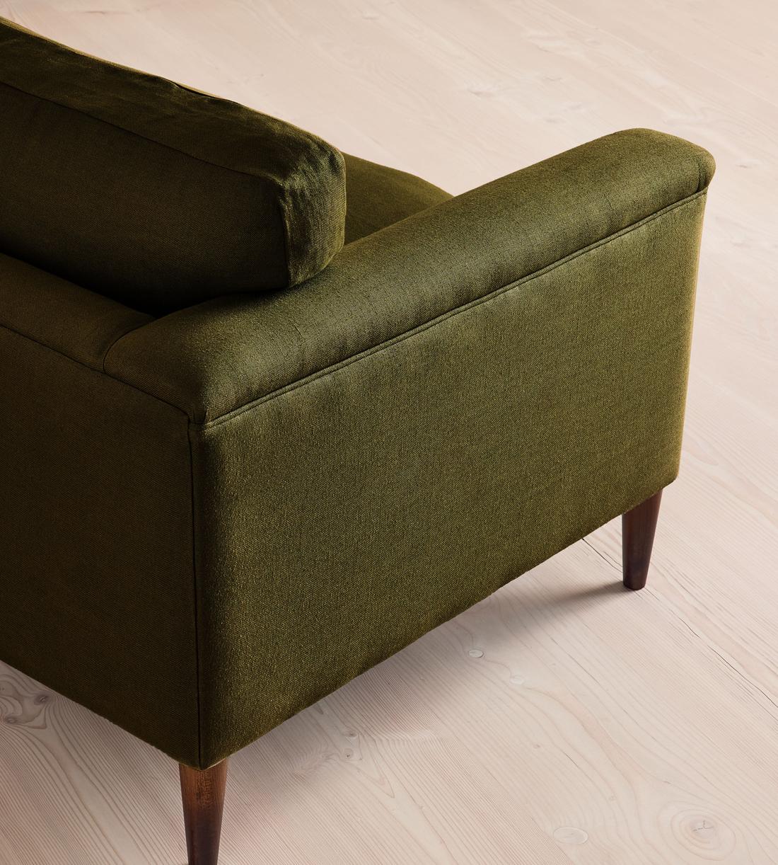 Reya Three Seater Sofa - Linen - Olive - US - Images - Image 6
