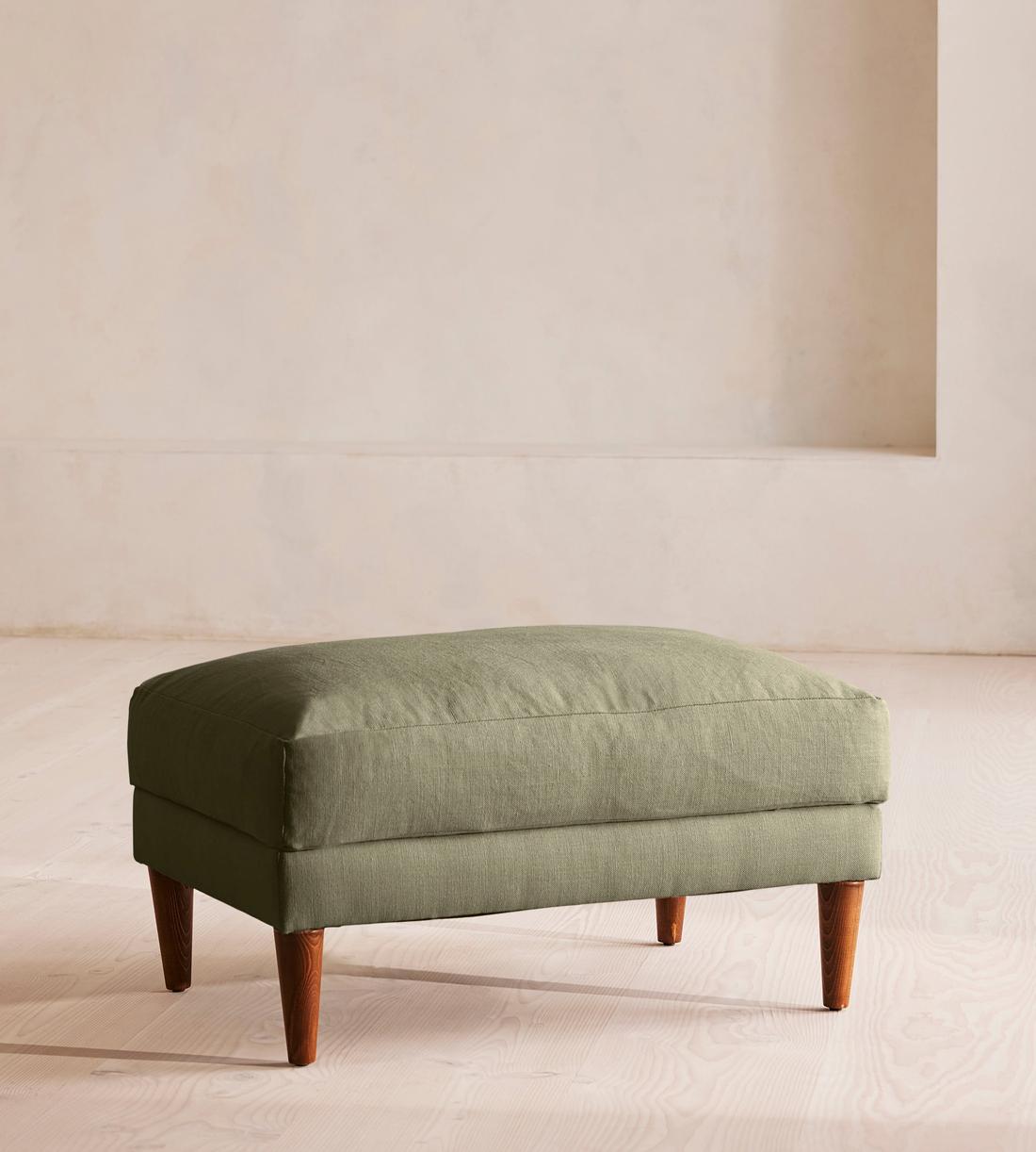 Reya Ottoman - Linen - Sage - Listing - Image 1