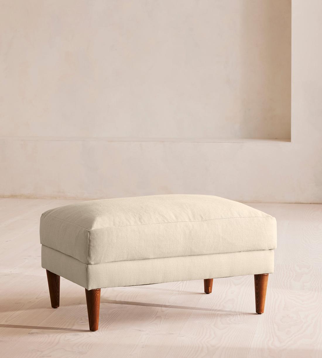 Reya Ottoman - Linen - Bisque - Listing - Image 1
