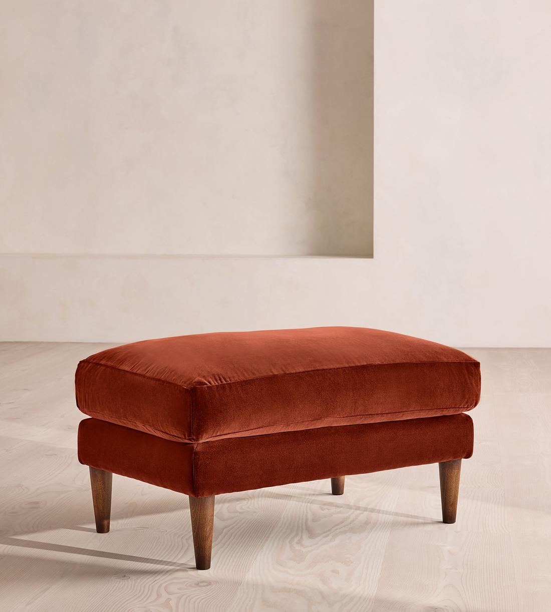 Reya Ottoman Velvet - Rust - Listing - Image 1