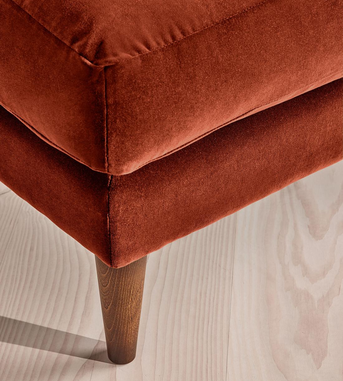 Reya Ottoman - Velvet - Rust - US - Images - Image 3