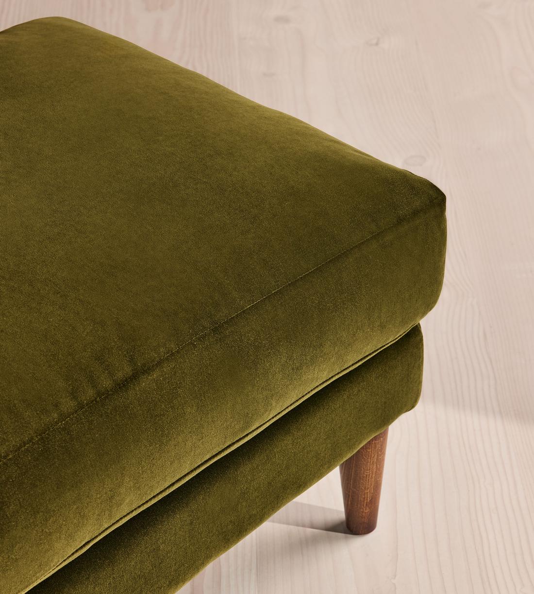 Reya Ottoman - Velvet - Olive - US - Images - Image 4