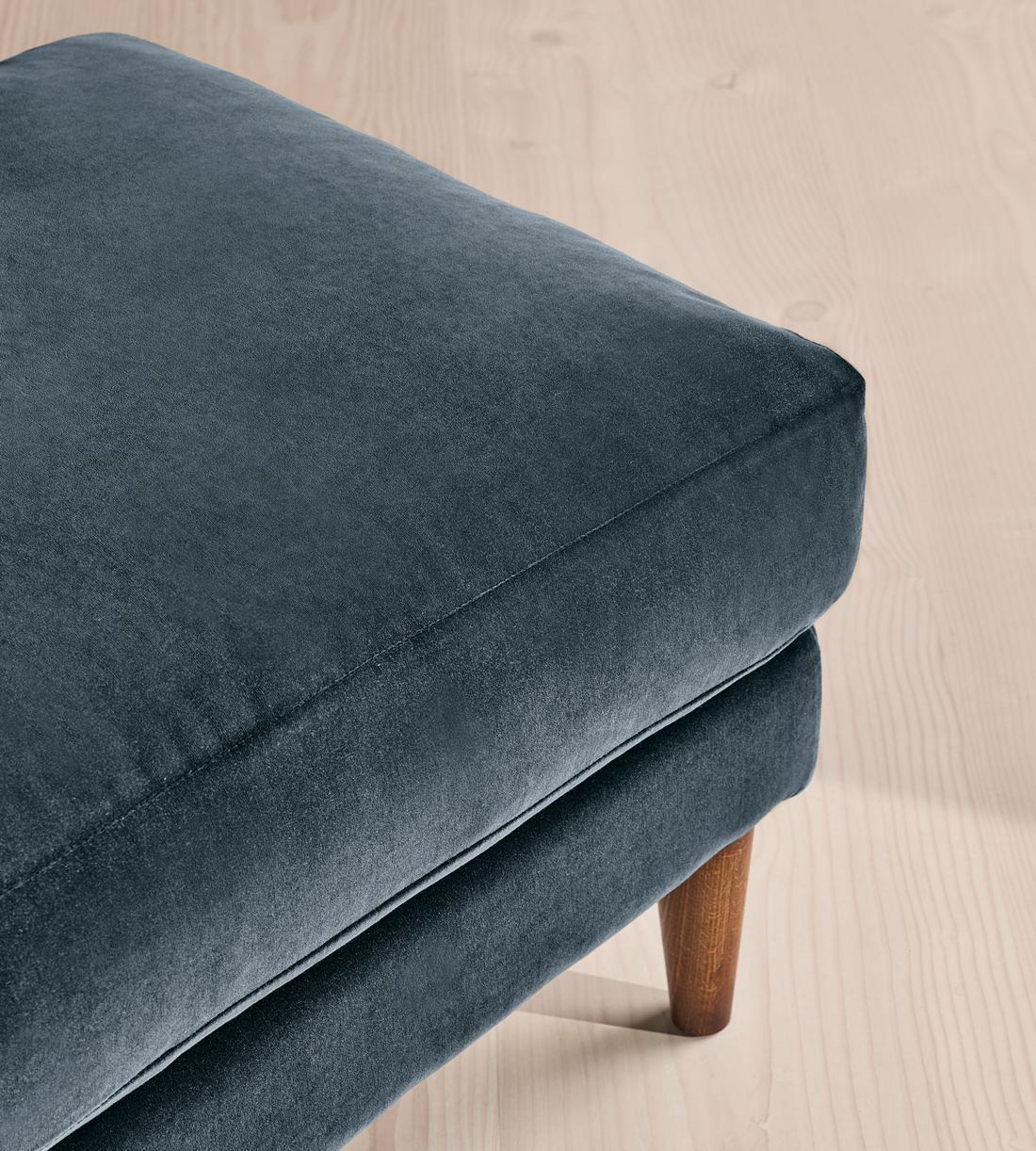Reya Ottoman - Velvet - Grey Blue - US - Images - Image 4