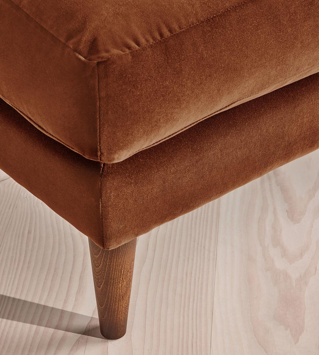 Reya Ottoman - Velvet - Cinnamon - UK - Images - Image 3