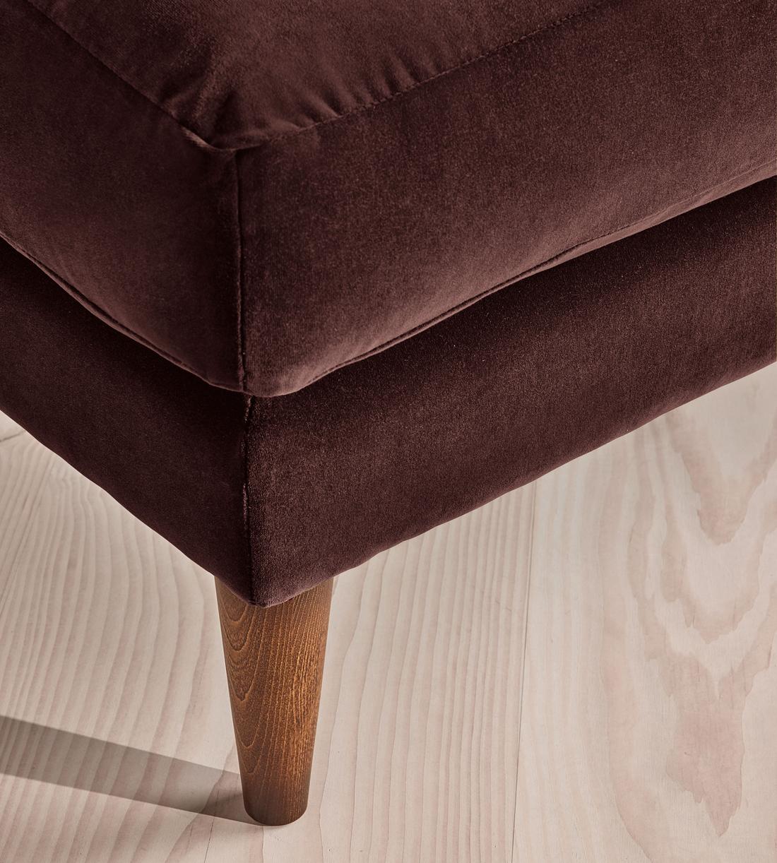 Reya Ottoman - Velvet - Aubergine - UK - Images - Image 3