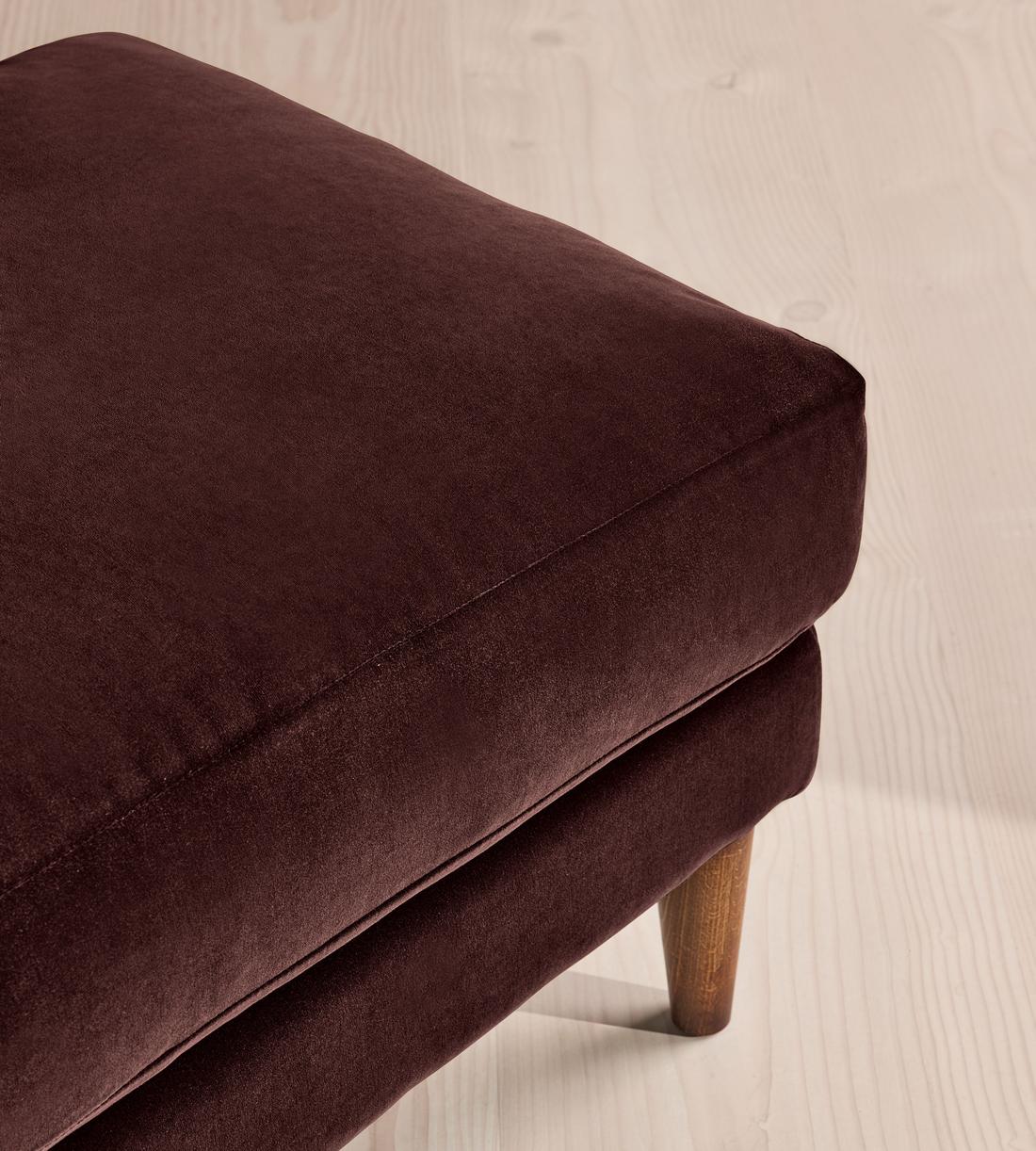 Reya Ottoman - Velvet - Aubergine - UK - Images - Image 4