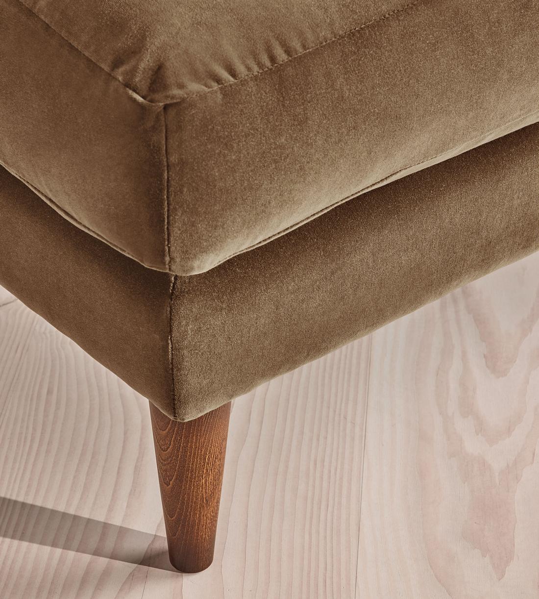 Reya Ottoman - Velvet - Truffle - UK - Images - Image 3