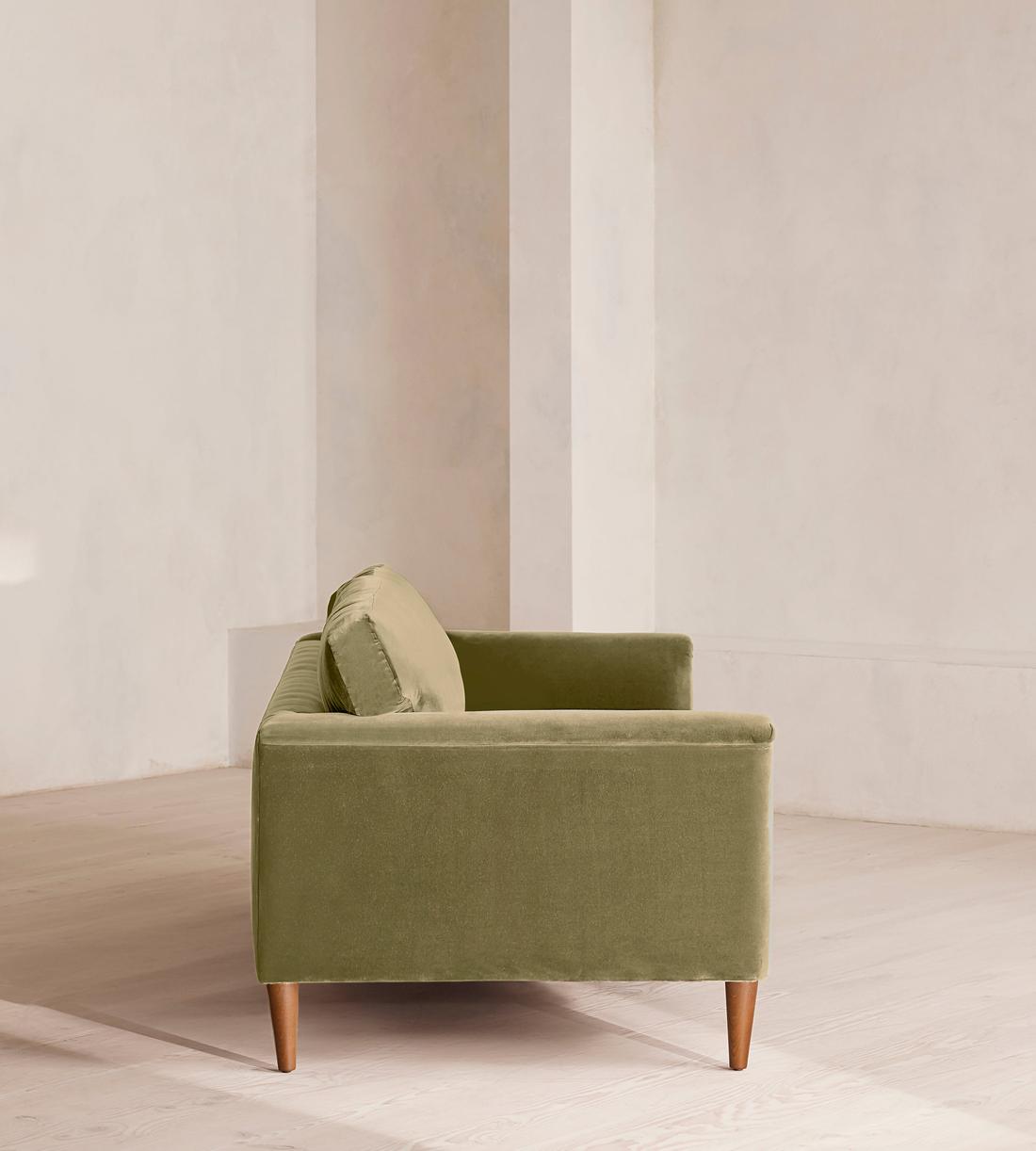 Reya Three Seater Sofa - Velvet - Lichen - Images - Image 4
