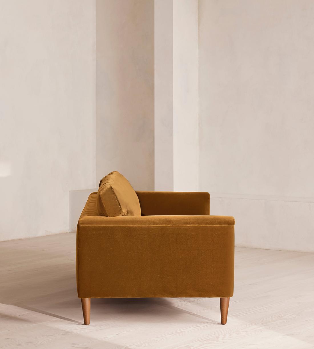 Reya Three Seater Sofa - Velvet - Mustard - US - Images - Image 3