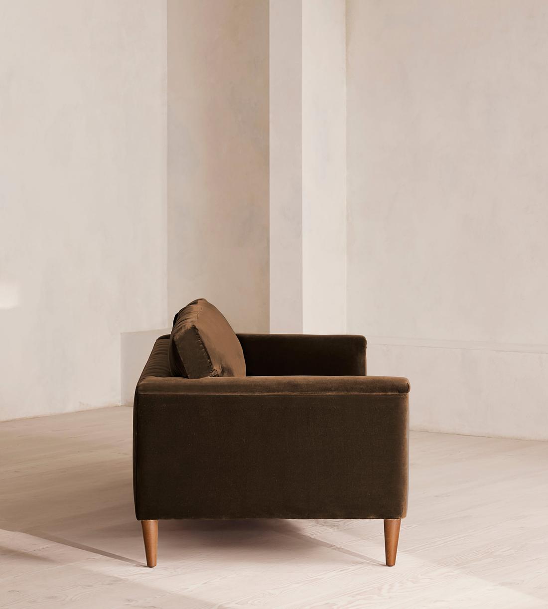 Reya Three Seater - Sofa - Velvet - Chocolate - Images - Image 3
