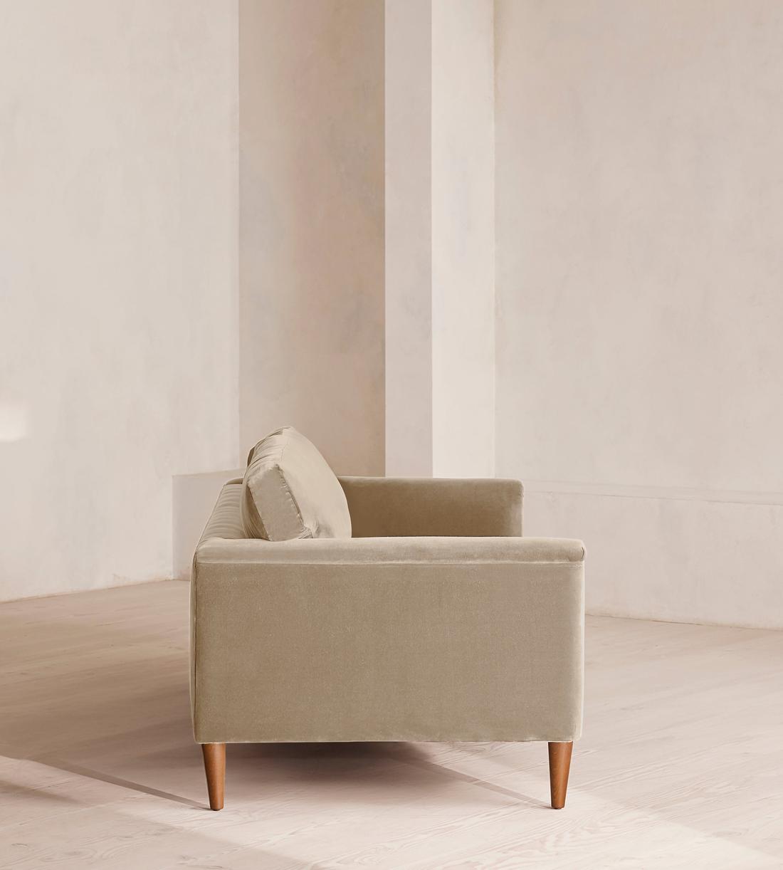 Reya Three Seater Sofa - Velvet - Oyster - UK - Images - Image 3