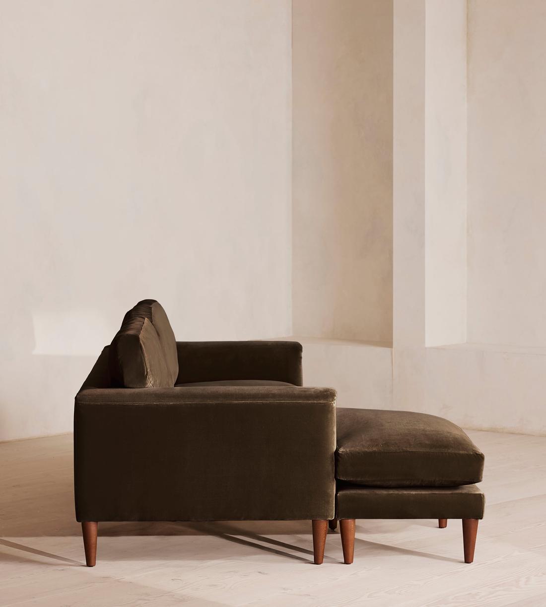 Reya Chaise-end - Sofa - Velvet - Chocolate - US - Images - Image 3