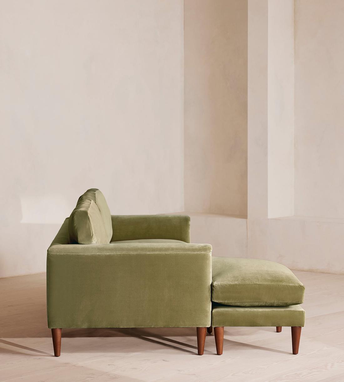Reya Chaise-end Sofa - Velvet - Lichen - Images - Image 3