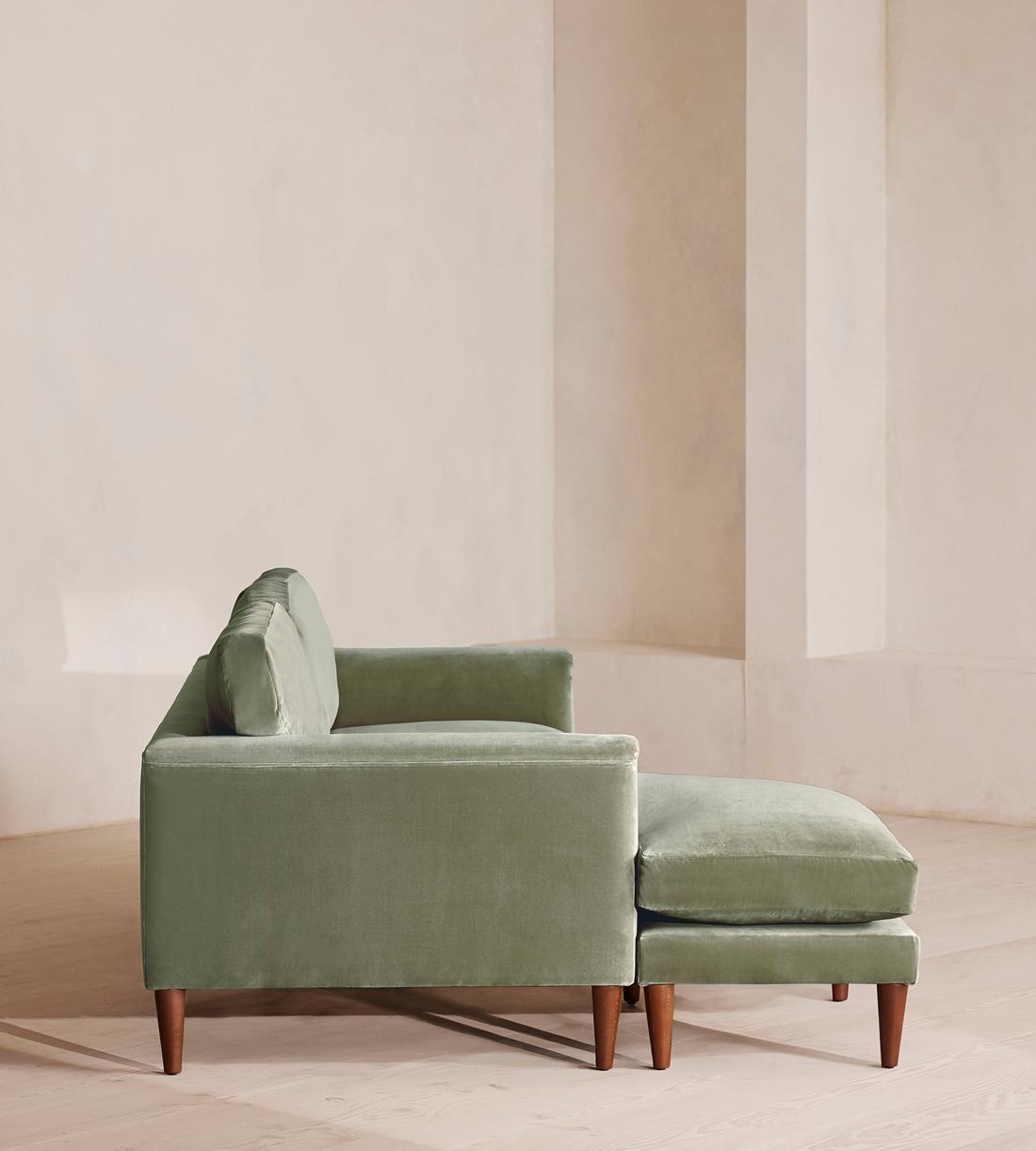 Reya Chaise-End Sofa - Velvet - Seafoam - US - Images - Image 3