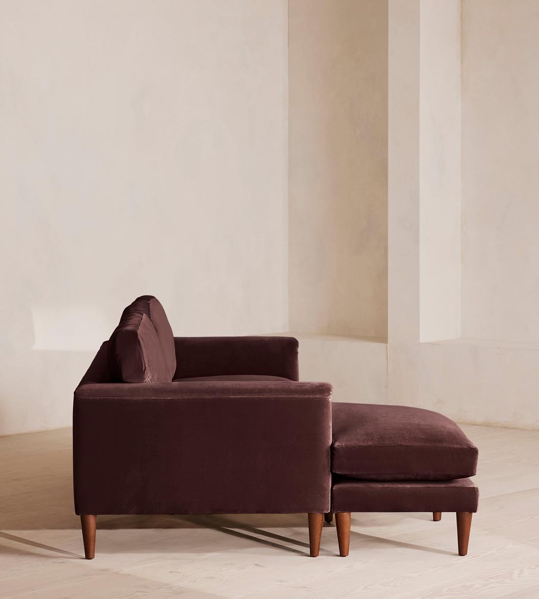Reya Chaise-End Sofa - Velvet - Aubergine - US - Images - Image 3