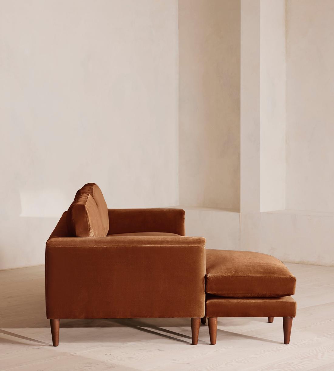 Reya Chaise-End Sofa - Velvet - Cinnamon - US - Images - Image 3