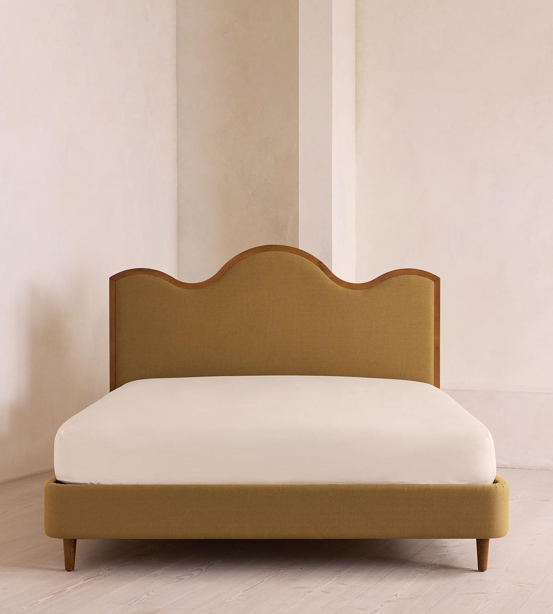 Aubrey Bed - Queen - Linen - Ochre - US - Listing - Image 2