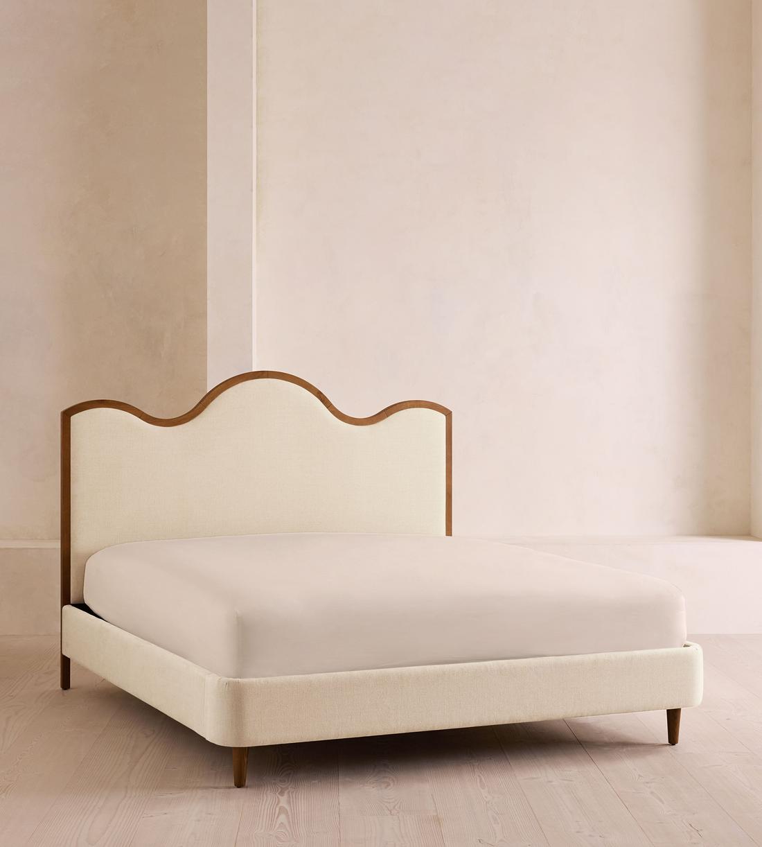 Aubrey Bed - Queen - Linen - Bisque - US - Listing - Image 1