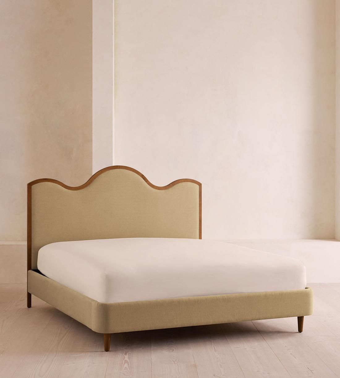 Aubrey Bed - Queen - Linen - Wheat - US - Listing - Image 1