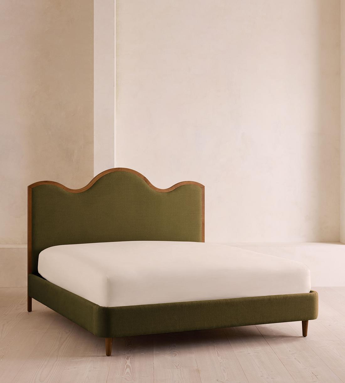 Aubrey Bed - Queen - Linen - Olive - US - Listing - Image 1