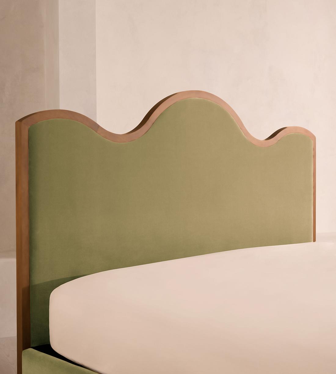 Aubrey Bed - King - Velvet - Lichen - Images - Image 3