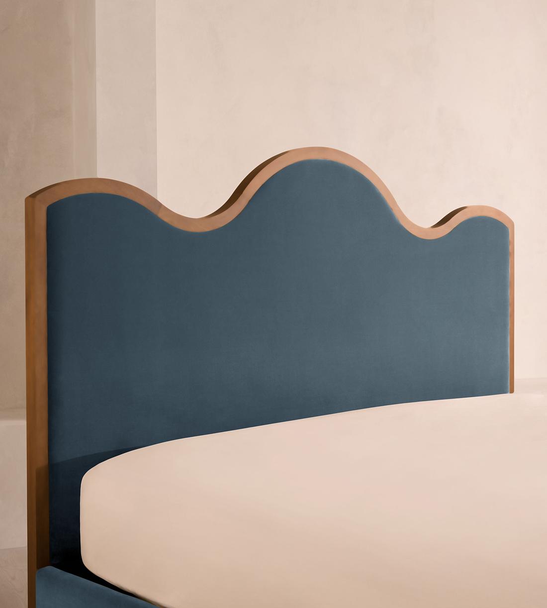 Aubrey Bed - King - Velvet - Grey Blue - Images - Image 3