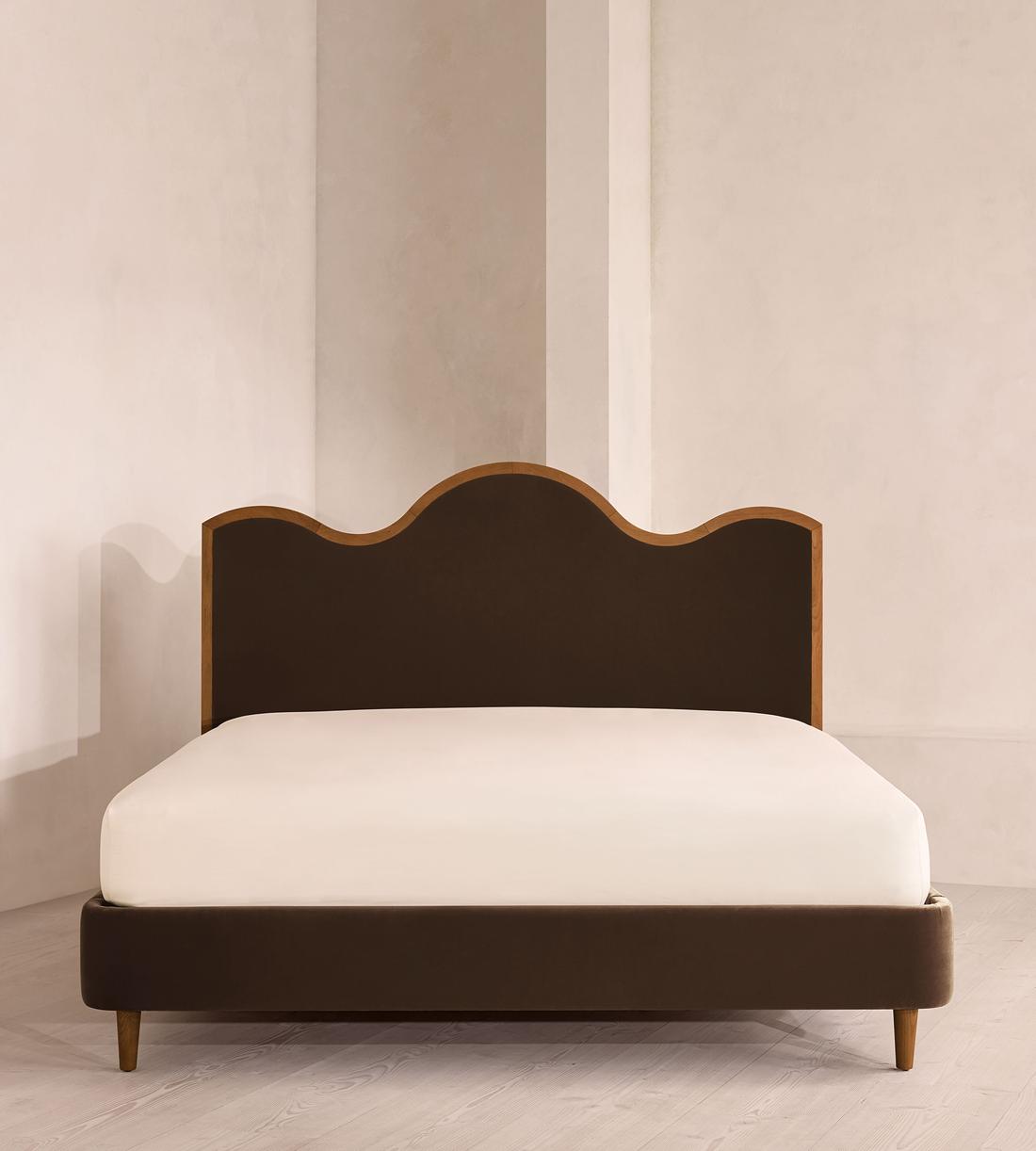 Aubrey Bed - King - Velvet - Chocolate - Listing - Image 2