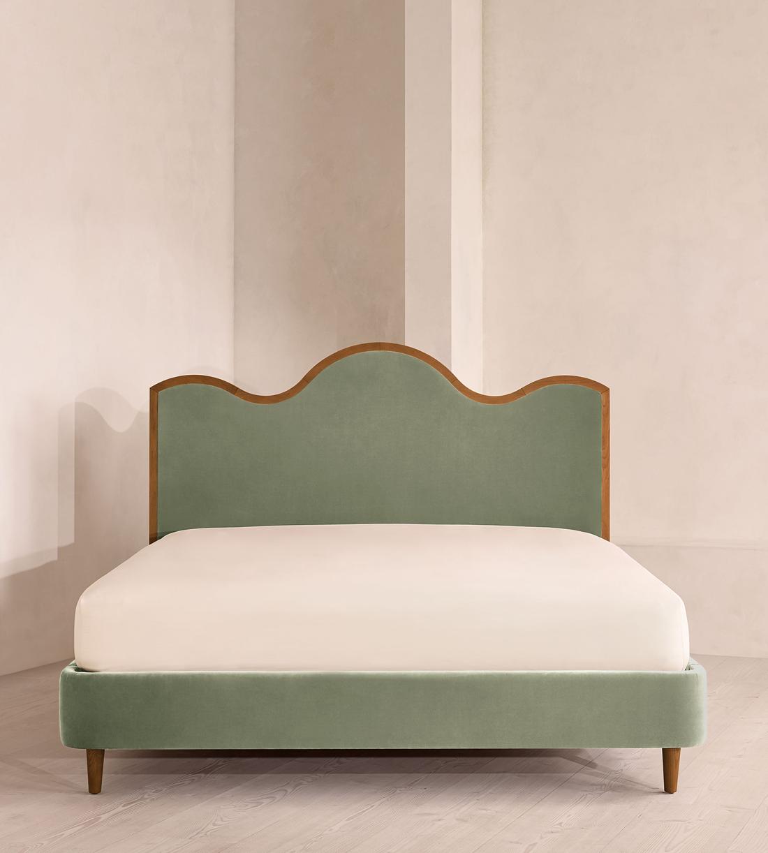 Aubrey Bed - Queen - Velvet - Seafoam - US - Listing - Image 2