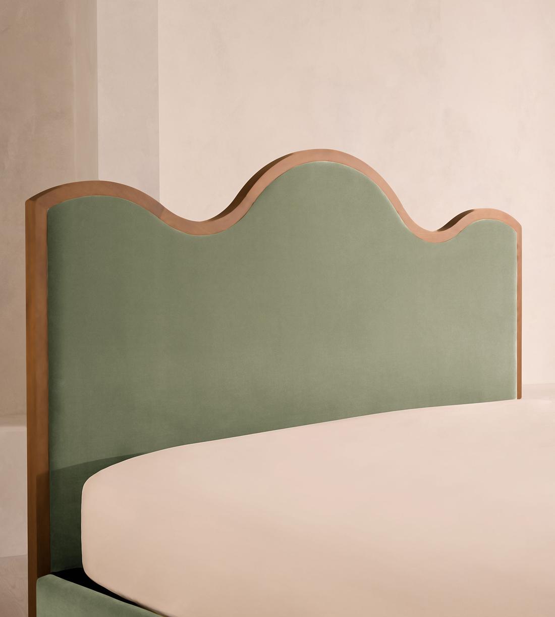 Aubrey Bed - Queen - Velvet - Seafoam - US - Images - Image 3